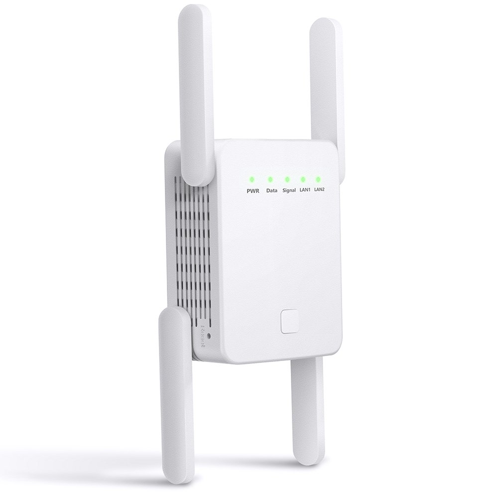 2.4Ghz & 5.8Ghz Dual Band Wifi Long Range Extender 1200 mbps Wifi Repeater Wireless Signal Booster